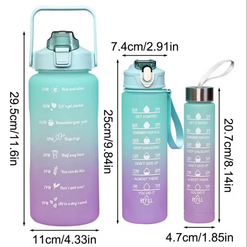 300ml/750ml/2L Water Bottle Motivational Sport Water Bottle Leakproof Bottles Drinking Outdoor Travel Gym Fitness Jugs