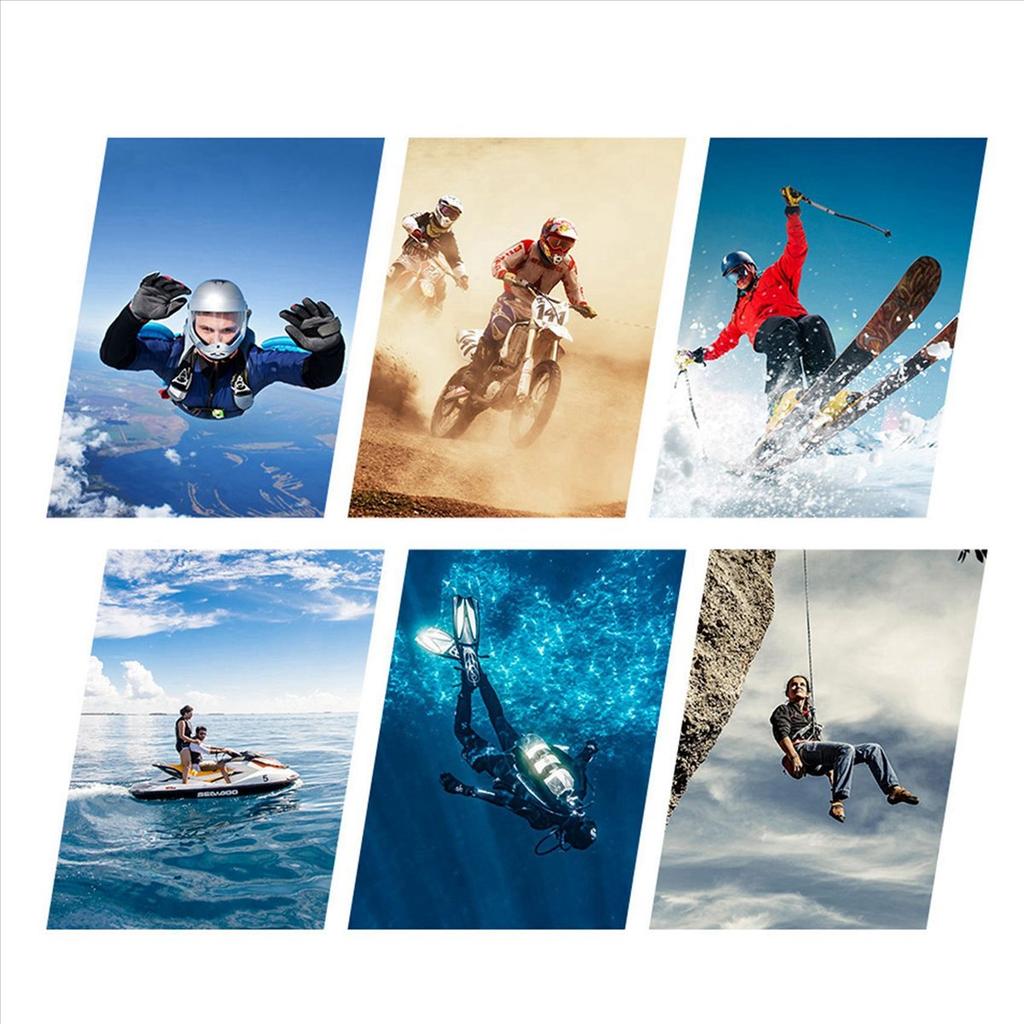 WiFi Anti-Shake Action Camera 5K 30FPS Dual Screen 170° Wide Angle 30M Waterproof Sport Camera with Remote Control