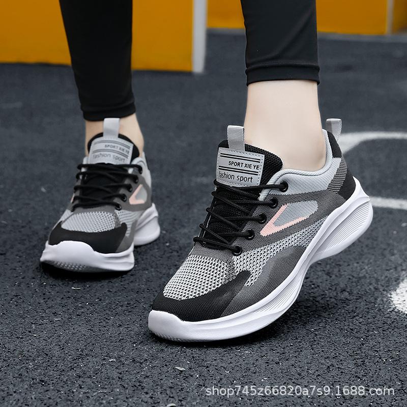 

Spring and summer little white shoes women s lightweight running shoes new sports shoes student versatile breathable fly-woven mesh repair shoes 35