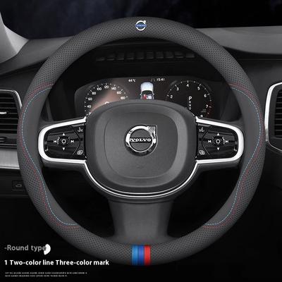 Volvo XC40 XC60 XC70 XC90 V40 V50 V60 V70 V90 C30 C70 S40 S60 S80 S90 Leather Breathable Car Steering Wheel Cover Accessories
