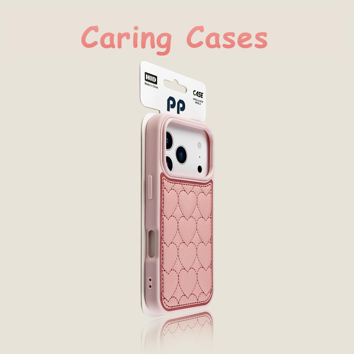 

For iPhone 17 Pro Max Case Blue Embossed Heart Leather skin-Feel Shockproof Soft Edge Premium Cover with iphone 16 15 14 13 iPhone 14 Pro Max рожевий
