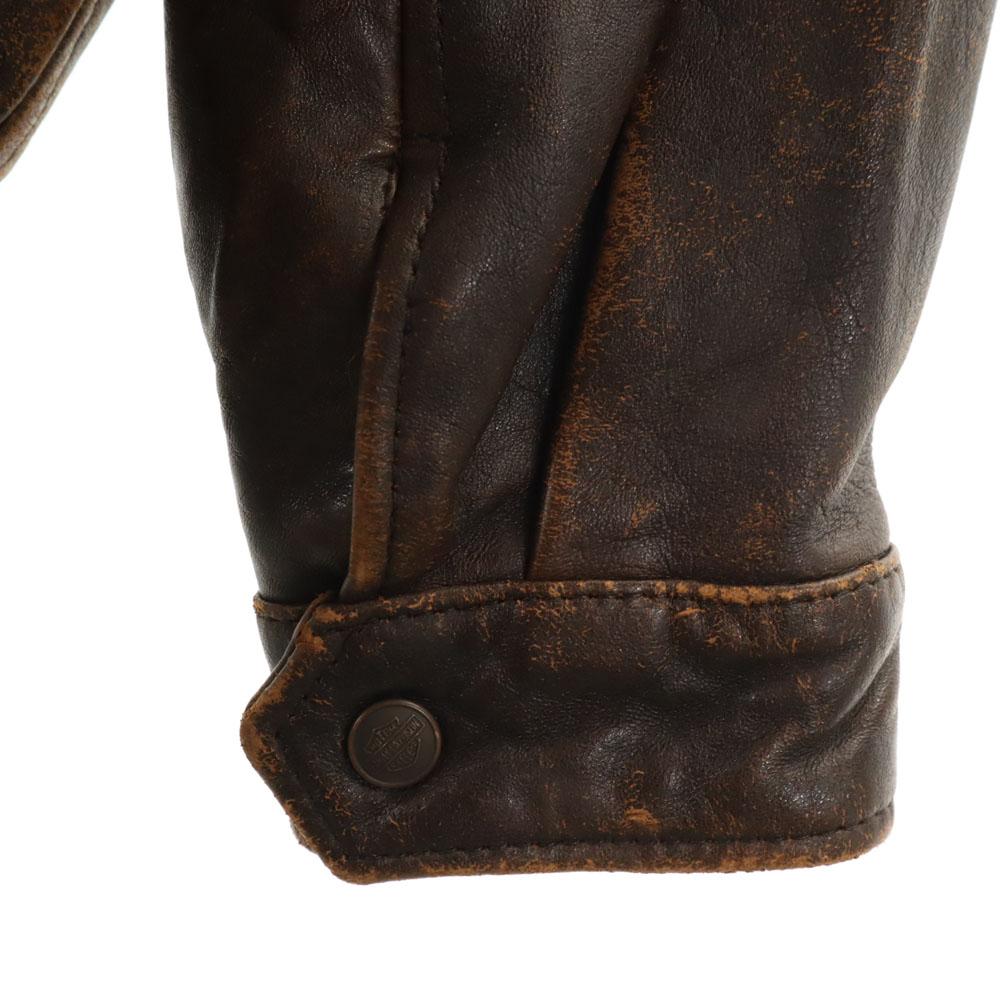 Harley Davidson 90s Old Leather Jacket 40 Brown G-1 Type with Liner Men's Used