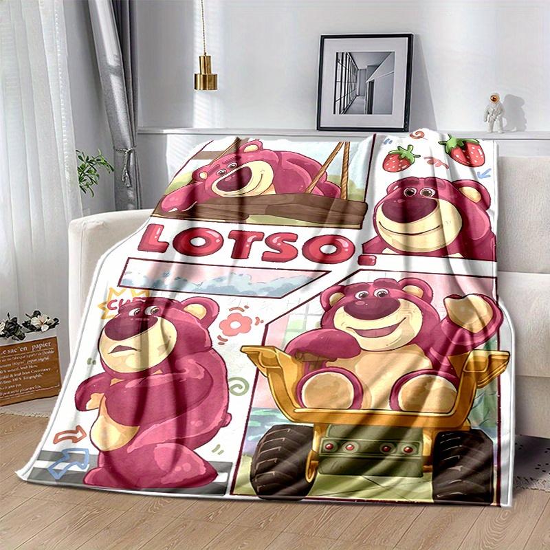 1 шт., Клубничный Мишка (2) Плед для домашнего декора: Уютный фланелевый плед для спальни, гостиной, путешествий, кемпинга, автомобиля 80x120cm