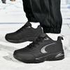 Scarpe calde in cotone velluto pelle, scarpe sportive nere invernali anti-freddo, antiscivolo e resistenti all'usura casual