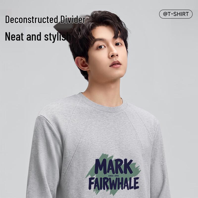 Mark Fairwhale Men's American Style Deconstructed Cotton Long Sleeve T-Shirt