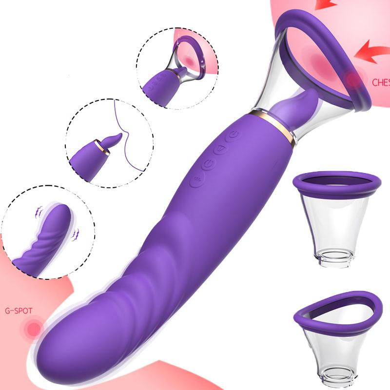 3-in-1 Clitoral Sucking Vibrator for Women – Tongue-Licking G-Spot & Nipple Stimulator, Rechargeable Adult Sex Toy with 10 Vibrating Modes