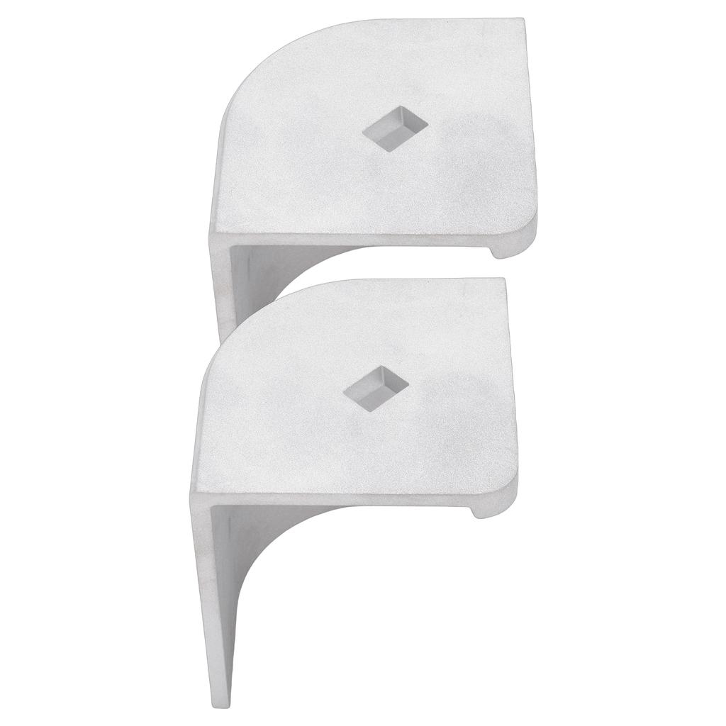 2PCS Pontoon Boat Aluminum Corner   for 90 Degrees  Rounded Corner 3-3Celsius4in To 3-13Celsius16in Height 3-1Celsius4in To 3-5Celsius16in Top Width