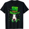 Kuh Kobold St. Patricks Day Kleeblatt Grafik T-Shirt Lässiges Baumwoll Rundhals T-Shirt
