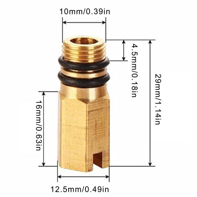 Mosiężne Wtyki Nakrętki M10x10mm Wtyki do Złącza Kranu do Uszczelniania Gorących Zimnych Linii Zasilania Wody w Kranach Łazienkowych Kuchennych