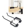 Clamp On Metal Paper Roll Holder for Table Edge Use, Black Desk Rack for Wrapping Paper, Kraft Rolls, Studio Tables and Craft Work