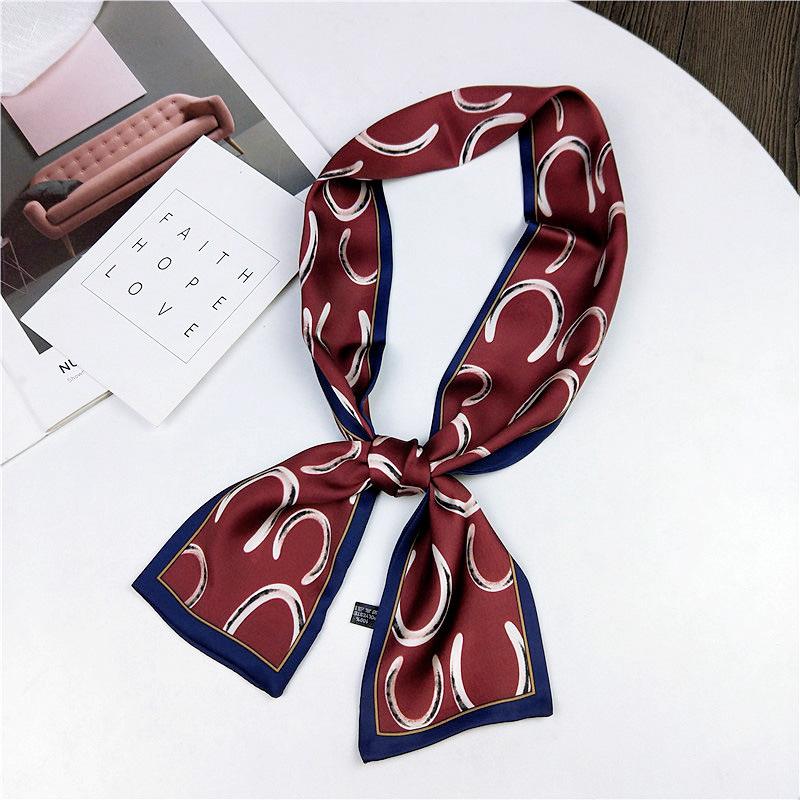 Pingjiao stil nou, primăvară și toamnă, decorațiuni profesionale, eșarfă mică de mătase, versatilă, eșarfă pentru femei, curea îngustă de păr lung, curea pentru geantă de cravată