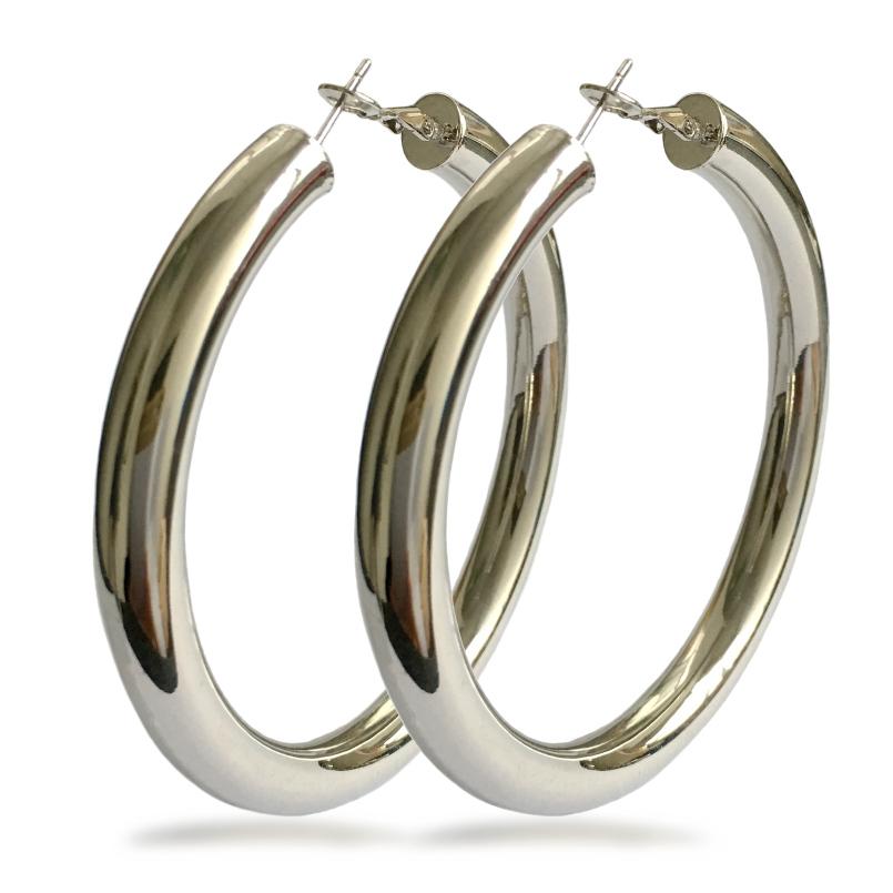 

UKEN 2024 Punk Fashion 70mm Diameter Wide Big Hoop Earrings For Women Statement Earrings Brincos Jewelry Accessories Thick