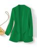 2025 Women's Slim Fit Lapel Suit - Solid Color, Spring/Autumn, Elegant Commute Style