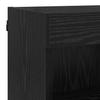 TV Wall Units with LED Lighting 6 pcs Black Oak Effect