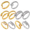 18K Gold Plated Zirconia Inlaid Titanium Steel Snake Head Tail Chain Bracelet