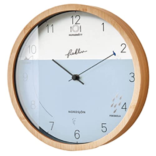 Interform CL-3027 Fiskriv Fish Wall Clock, Radio-Controlled, 25mm Diameter x 5mm Depth, Radio-Controlled Step Movement