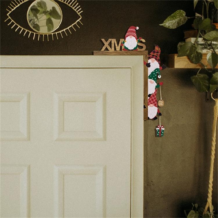 Festive Christmas Door Frame Decoration,Santa and Reindeer Designs Holiday Party