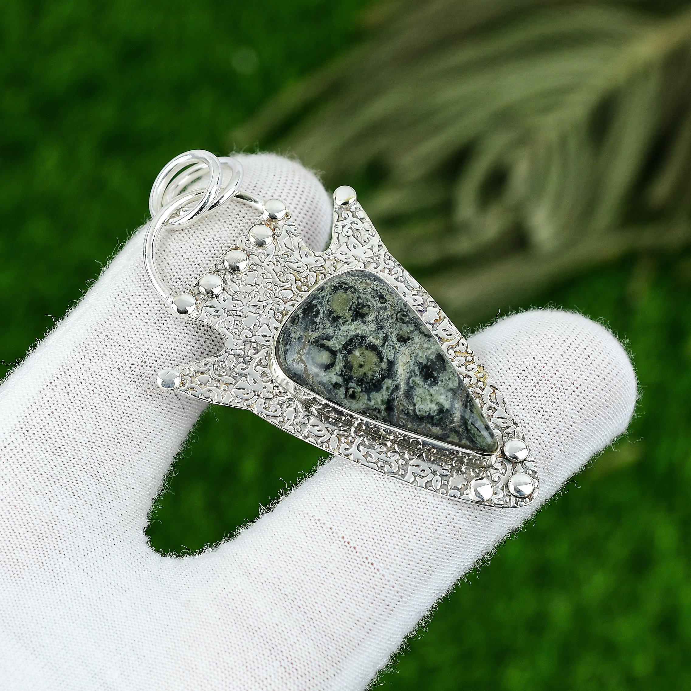 

Mothers day Deal 925 Sterling Silver Kambaba Jasper Gemstone New Pendant Jewelry