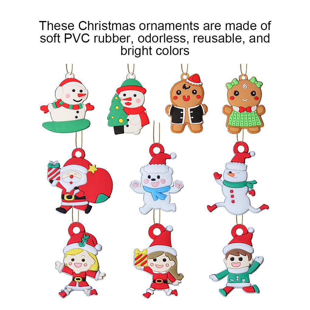 Christmas Tree Hanging DIY Crafts Gingerbread Man Pendants Festival Decorating Window Ornaments Home Living Room Lanyard
