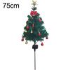 Mini Outdoor Christmas Tree Solar Powered 75cm With LED Lights Bells And Balls For Garden Yard Pathway Holiday Decor