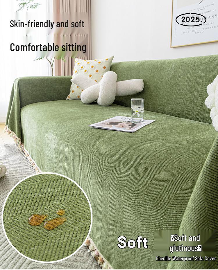 Uniwersalny wodoodporny pokrowiec na sofę z mikrofibry: Całoroczny, Odporny na mocz, Jednolity kolor