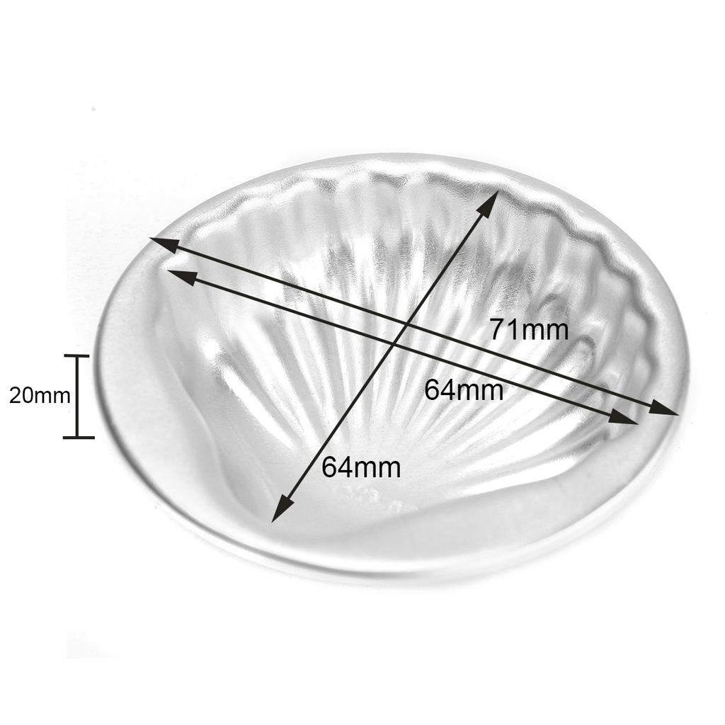 2 Stück neue Aluminiumlegierung Muschelform Badebombenform Kuchen Gelee DIY Metallformen