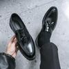 Mocassini casual in pelle con nappine da uomo, taglia grande, stile britannico