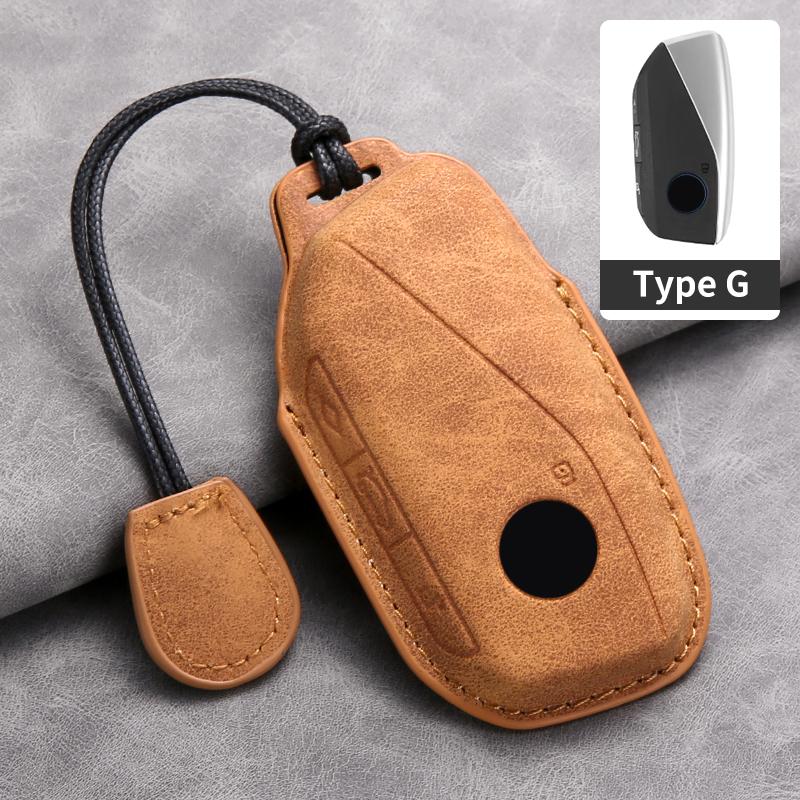 

For Bmw 7 Series G70 G09 Xm U06 G81 M3 I7 X7 G07 Lci Ix I20 X1 U11 Leather Car Smart Remote Key Case Cover Protector Fob Shell