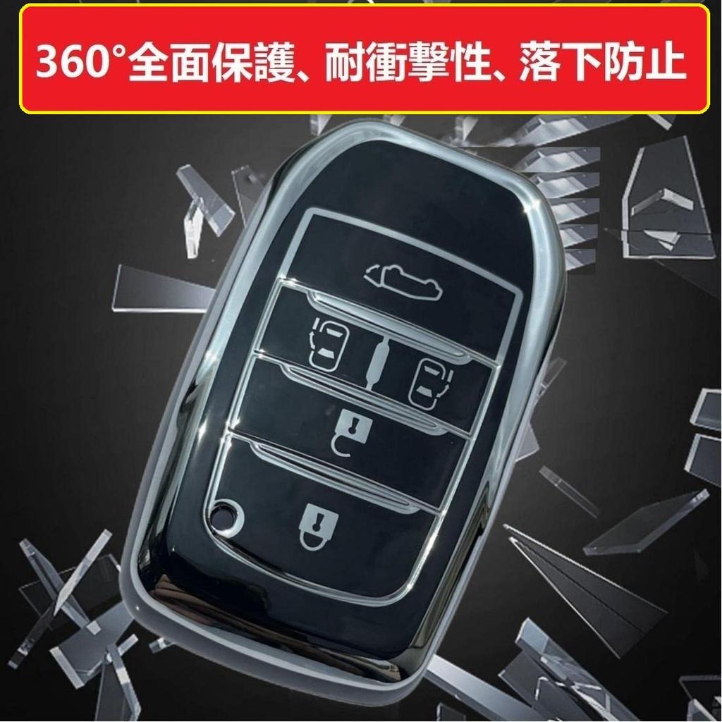 Noah 90 Series Key Case New Voxy 90 Series Key Cover Compatible with Toyota Sienta 15 Series Voxy Noah Silver [ZANEKO] (5 Buttons, Black)