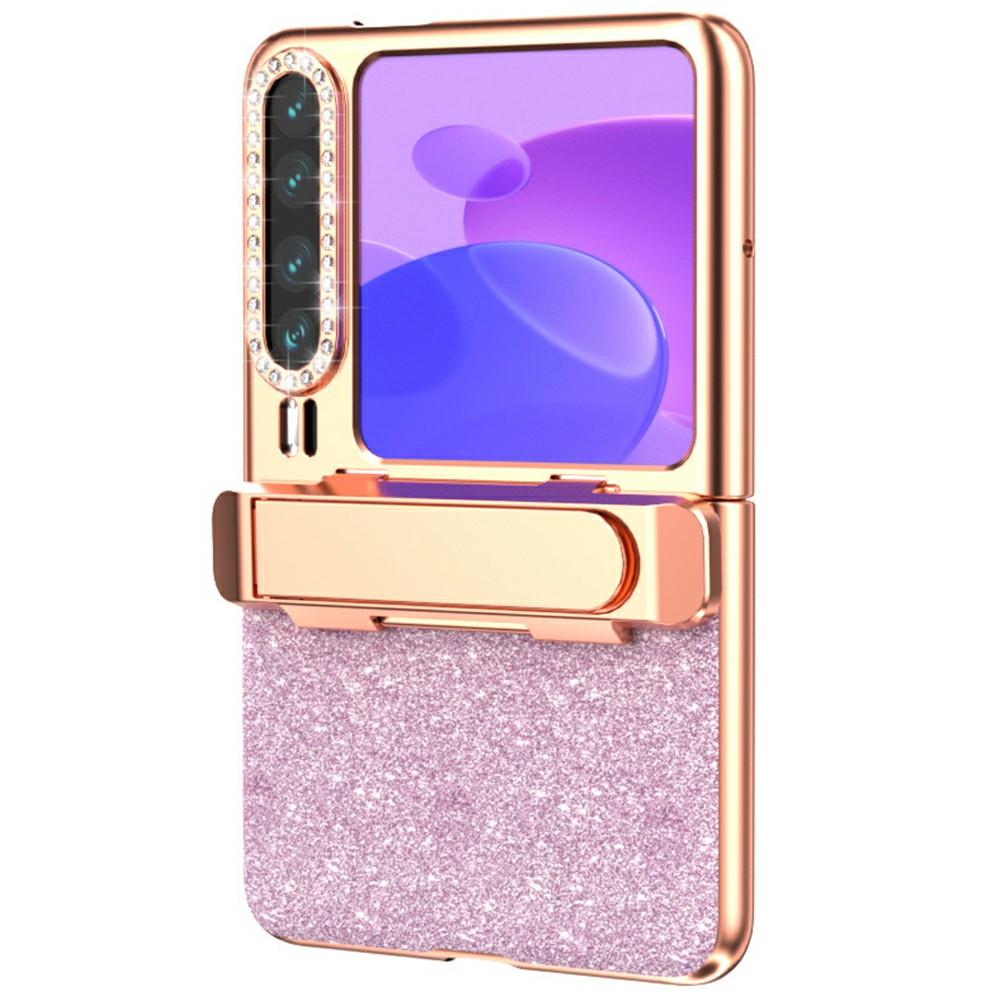 For Huawei Pura X Case with Kickstand Hinge Protection Rhinestone Glitter PC Phone Cover