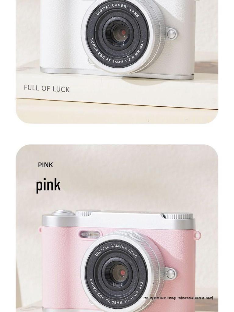Pixel Retro Dual-Lens Cute Digital Camera with Beauty Filter - 9600W for School Students, Polaroid Photography, and Gift.