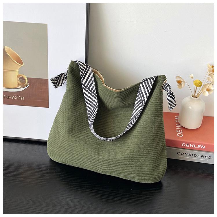 Women's 2025 Korean Style Color Block Tote Bag with Wide Strap: New Large Capacity Casual Shoulder Handbag