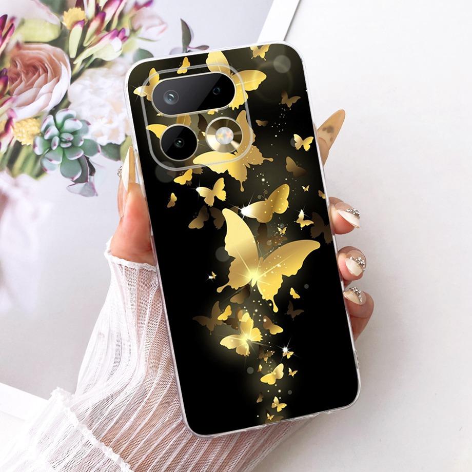 Für Realme 16 Pro Pro+ Handyhülle Weiche Klare Silikonhülle Schmetterling Drache Katze Blumengemälde Bumper RMX5121 RMX5131 Fundas