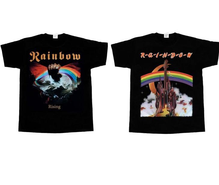 

Rainbow Rising 76 T-Shirt – Richie Blackmore Black Short Sleeve Tee 2XL