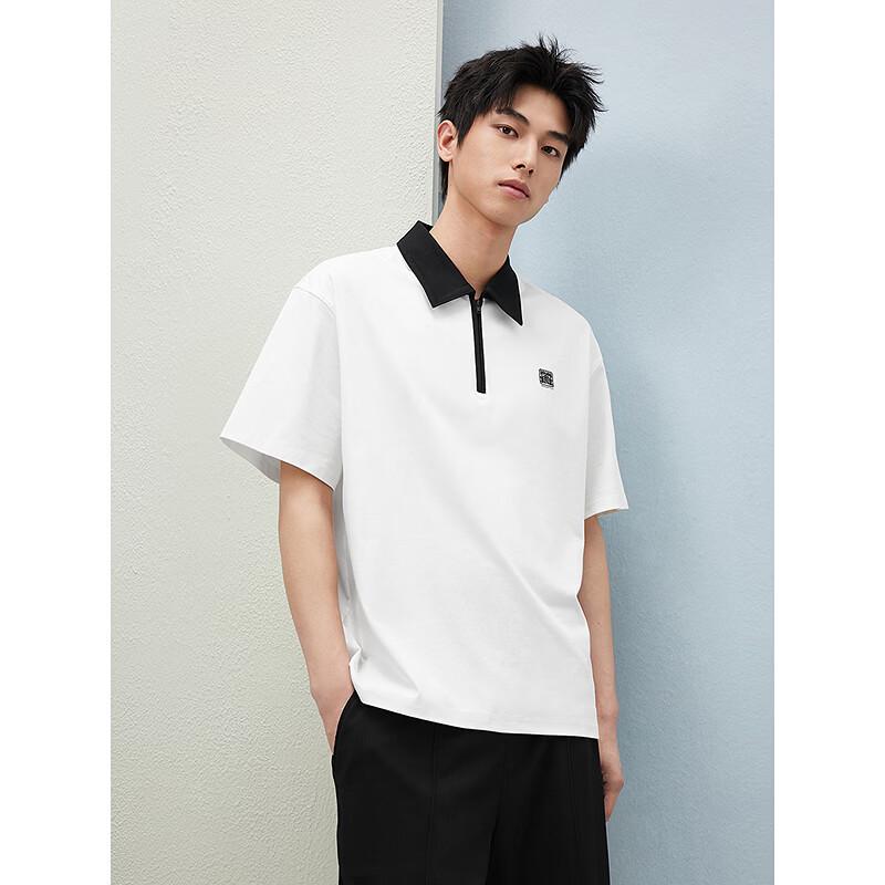 GXG Men's Contrast Collar Short Sleeve Polo Shirt