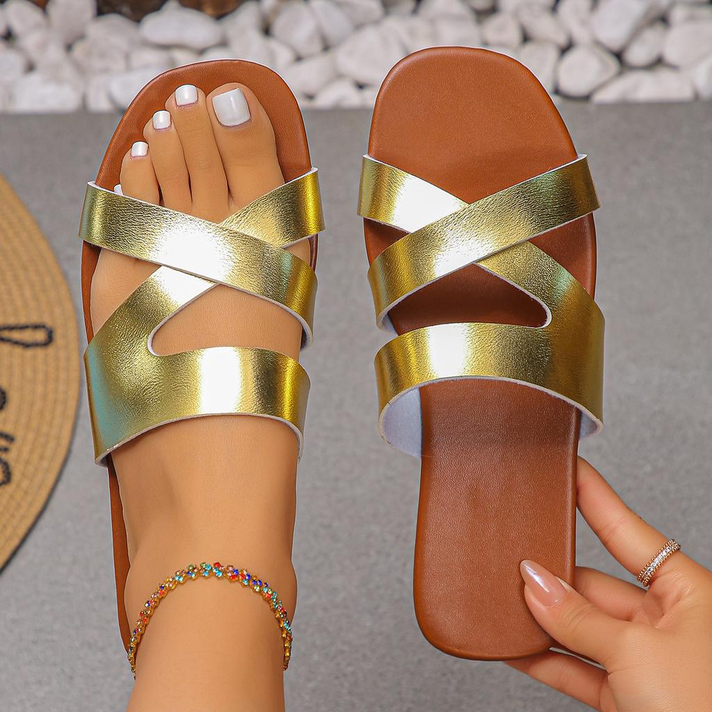 2026 Neue Damen Hausschuhe Sommer Mode Flache Sandalen Leichte Einfache Hausschuhe Outdoor Strandschuhe Damen Retro Slides Damen