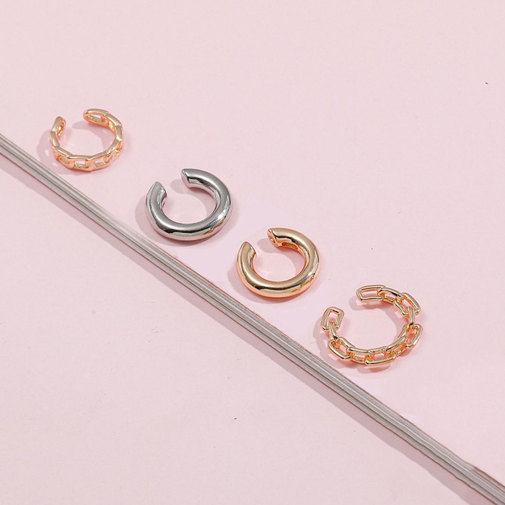 Gifts Metal Ear Buckle Cartilage Ear Cuff Clip Earrings Set Korean Earrings for Women Ear Clip