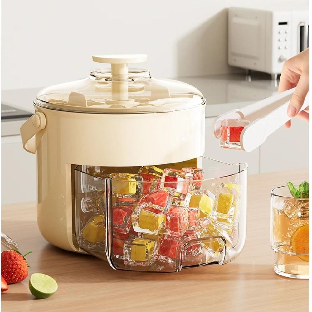 Useful 40 Grid Ice Cube Mold with Lid Reusable Ice Cube Maker Multifunctional Large Capacity Ice Compartment Boxs Ice Tool