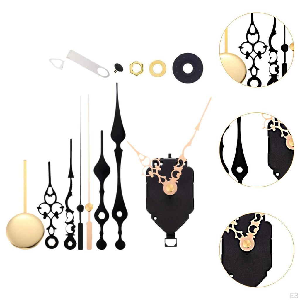 Clockwork Repair Kit with Decorative Hands for DIY Projects