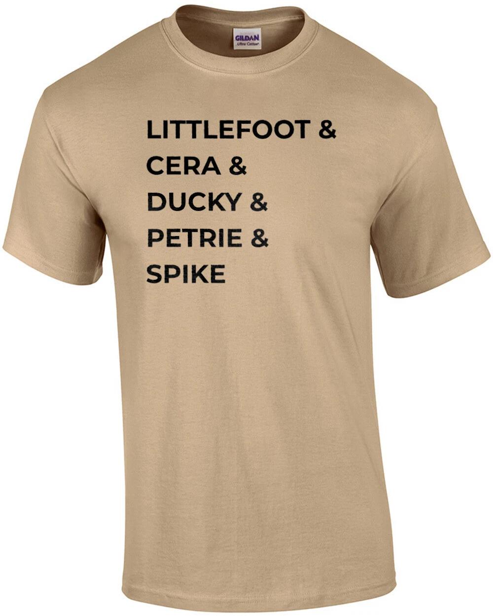 

Littlefoot & Cera & Ducky & Petrie & Spike - The Land Before Time - 80 s T-Shirt 3XL