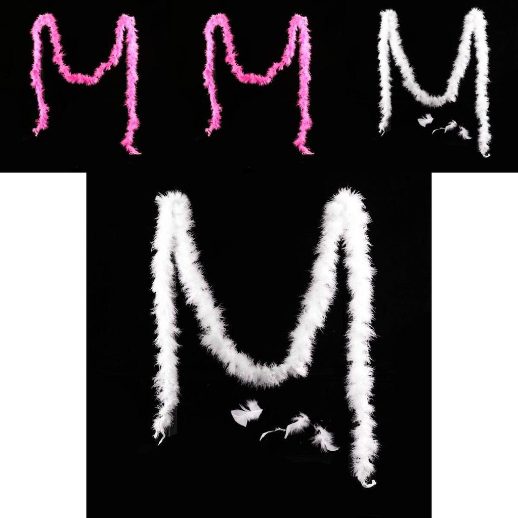 Luxurious White Feather Boa Strip For Elegant Christmas Tree Diy Decor 2m Length