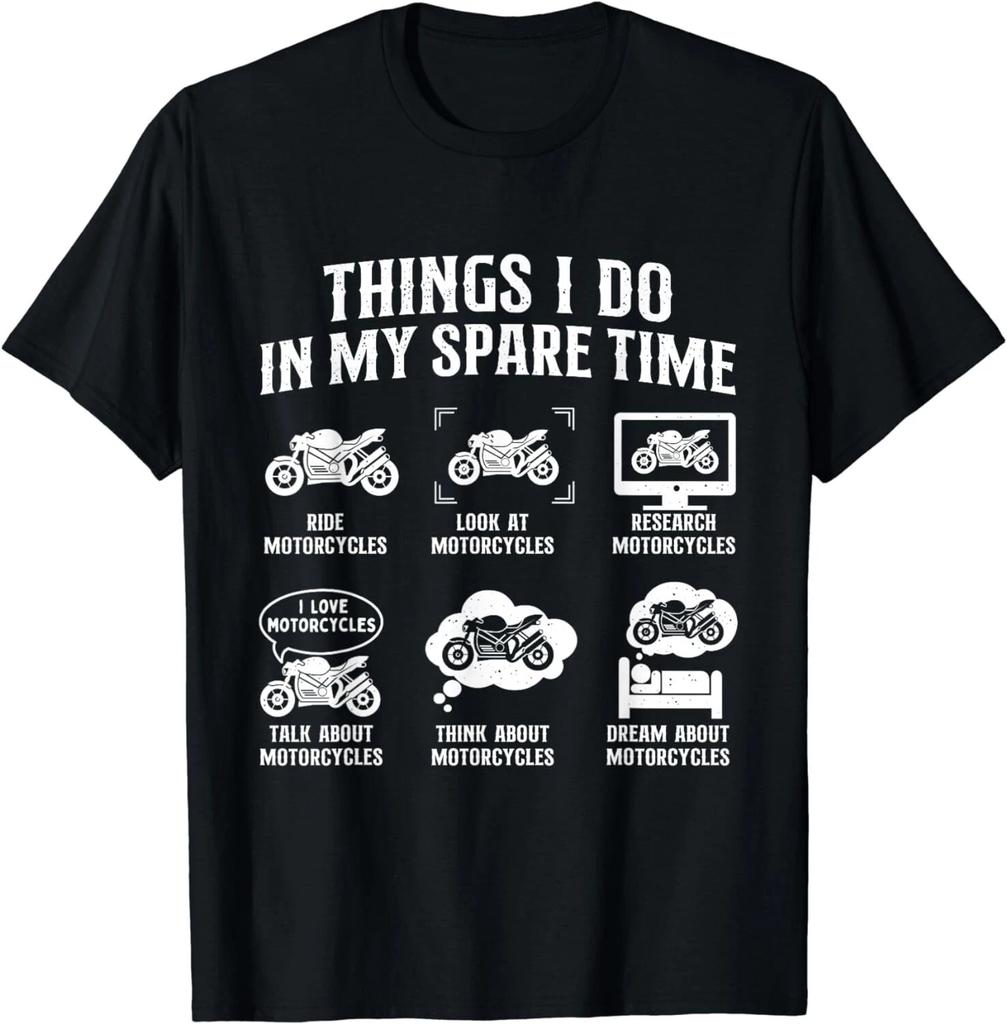 Dinge, die ich in meiner Freizeit mache - Biker Motorradfahrer Fahren Geschenk Unisex T-Shirt