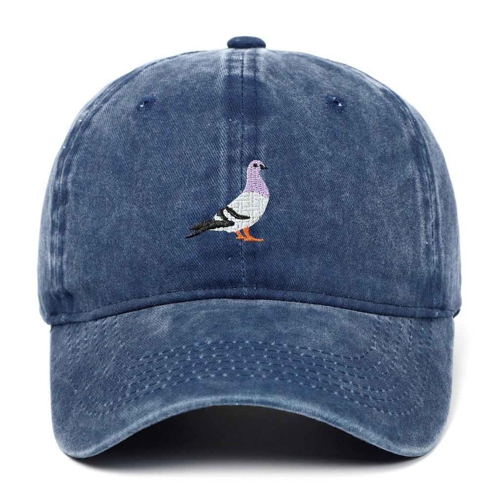 Your Department Home Duivenborduurpatroon Baseballpet Casual Buitensporten Verweerde Pet Vintage Verstelbare Baseballpetten Alle Seizoenen donkerblauwe kleur