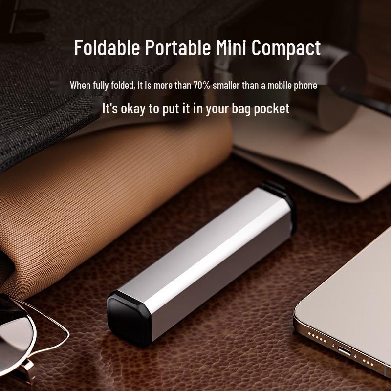 Aluminum Alloy Portable Selfie Stick: High-Speed Rotation, Telescopic, Folding Phone Holder for Travel.