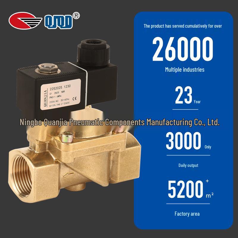 Explosion-Proof Brass Solenoid Valve with Pilot-Type Diaphragm, 2-Point to 2-Inch Diameter for Water