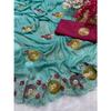 Saree Crunchy Chiffon With Gota Paty Work & Butta Moti Work With All Over Aarco