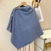 Knopf Pashima Schal Warm Dick Gestrickt Dick Warm Poncho Unregelmäßig Lässig Pullover Schal Schal Herbst Winter