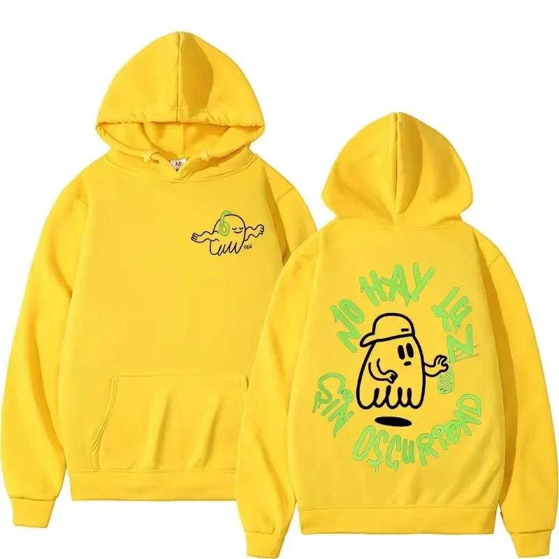 Sonbahar Erkek Kadın Kapüşonlular Anime Hayalet Baskılı Unisex Moda Pullover Uzun Kollu Bol Günlük Vintage Sweatshirtler