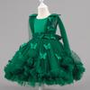 Little Girls Puffy Tulle Princess Dress For Birthday Wedding Stage Performance