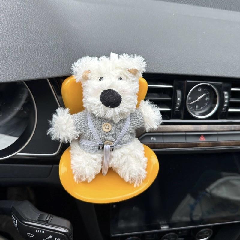 Siège de poupée 15-17cm Siège auto Labubu Siège de sécurité Mignon Poupée Sortie d'air Décoration d'aromathérapie Décoration d'intérieur de voiture haut de gamme